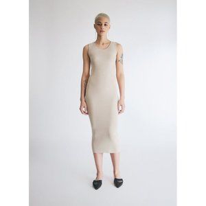 Stelen "Aida" Ribbed Dress in Natural NWT